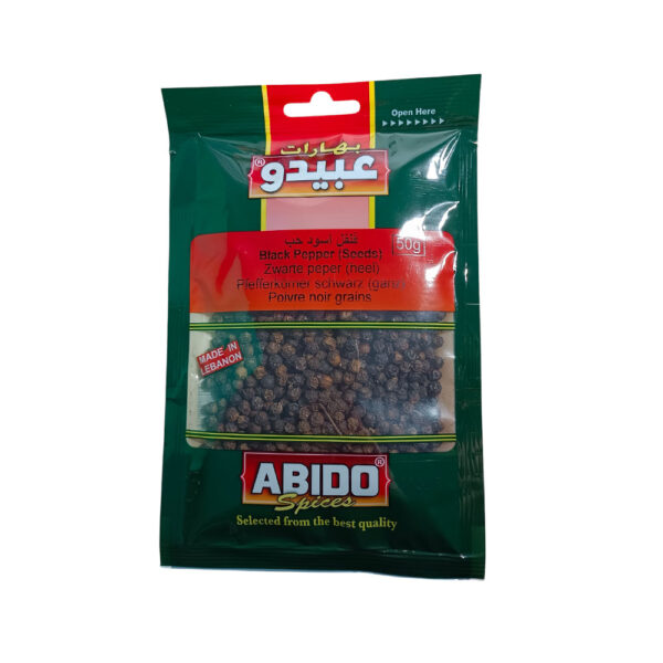 Poivre Noir Entier Abido 50g